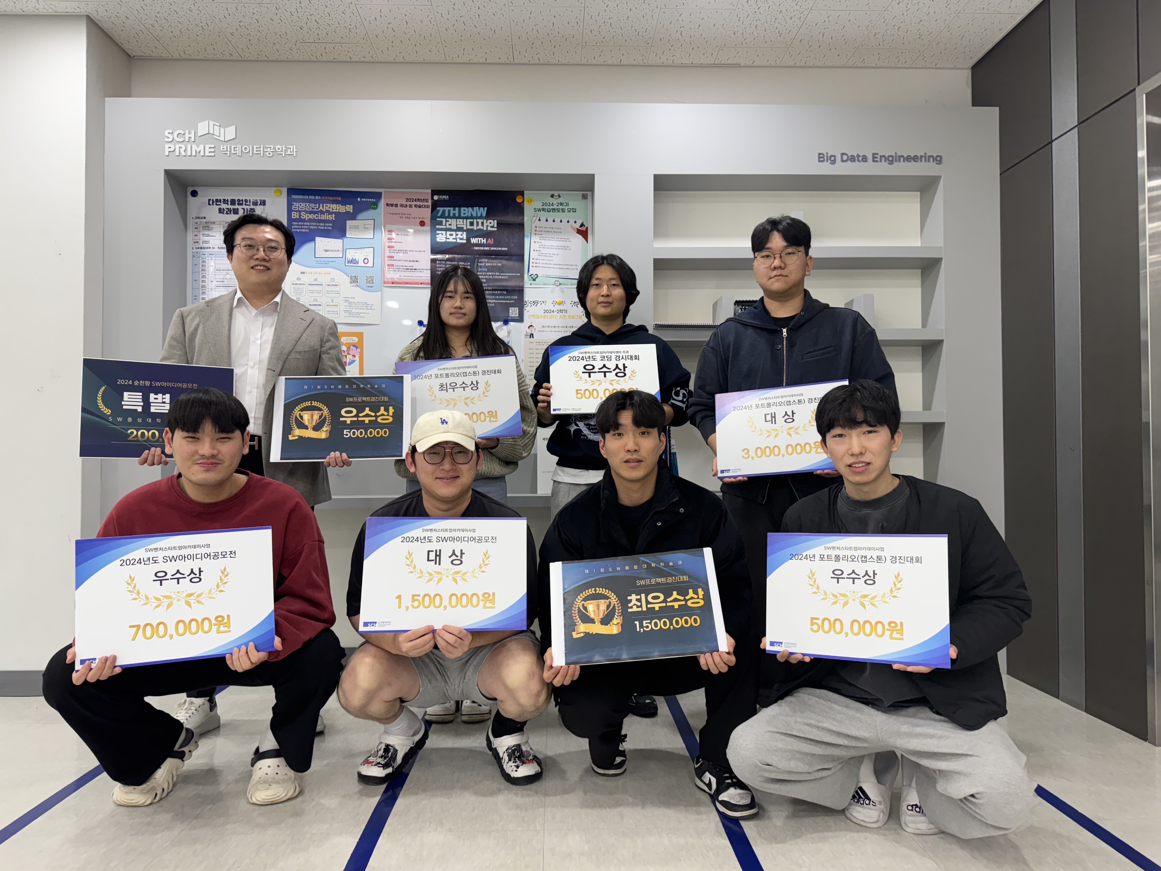 SAIL members holding award certificates